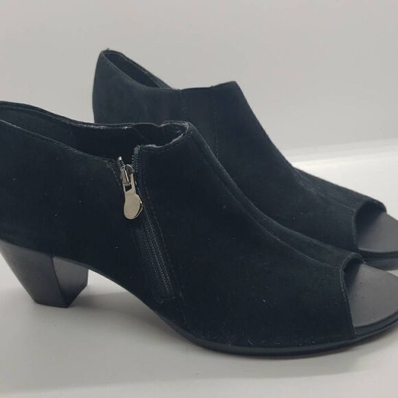 Munro Women Open Toe Ankle Boots Luisa Black 8.5 - Picture 3 of 10